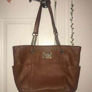 Brown Leather Calvin Klein Purse Hand bag